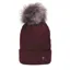 Hy Equestrian Vanoise Knitted Bobble Hat - Maroon Red